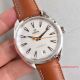 2017 Swiss Clone Omega Seamaster Stainless Steel White Face Brown Leather Band Watch (3)_th.jpg